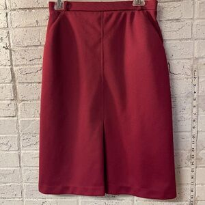 Vintage 70s Trissi Burgundy Retro Skirt  10